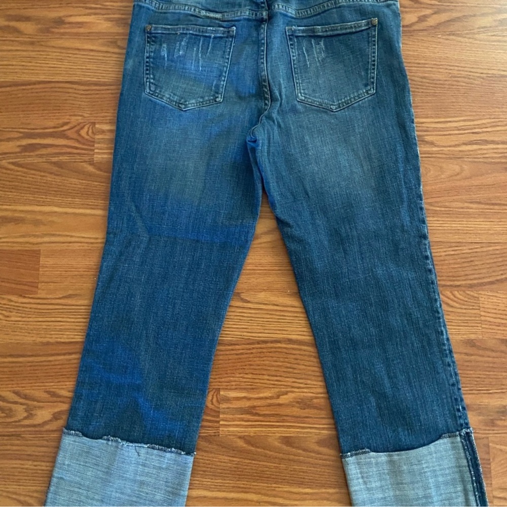 Pilcro and the Letterpress Distressed Cuffed Cropped Jeans - Picture 3 of 6